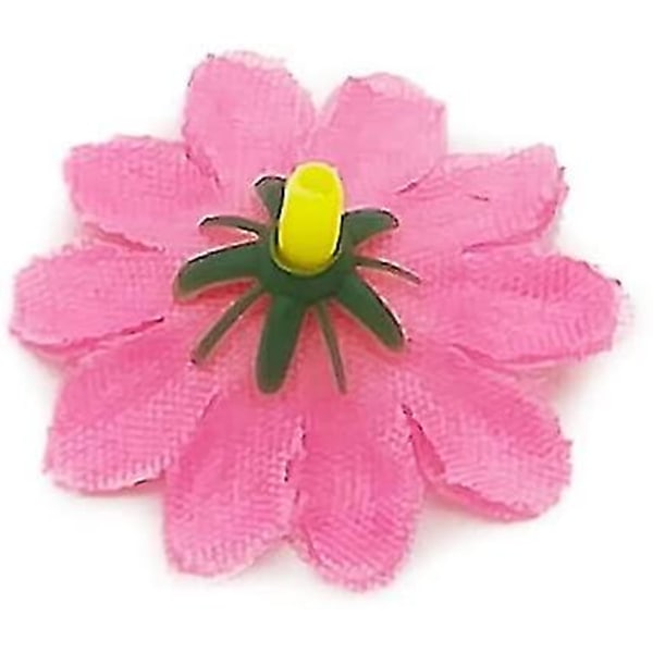 Kunstige tusenfryd blomsterhoder 100 stk falske gerberablader rosa for DIY krans