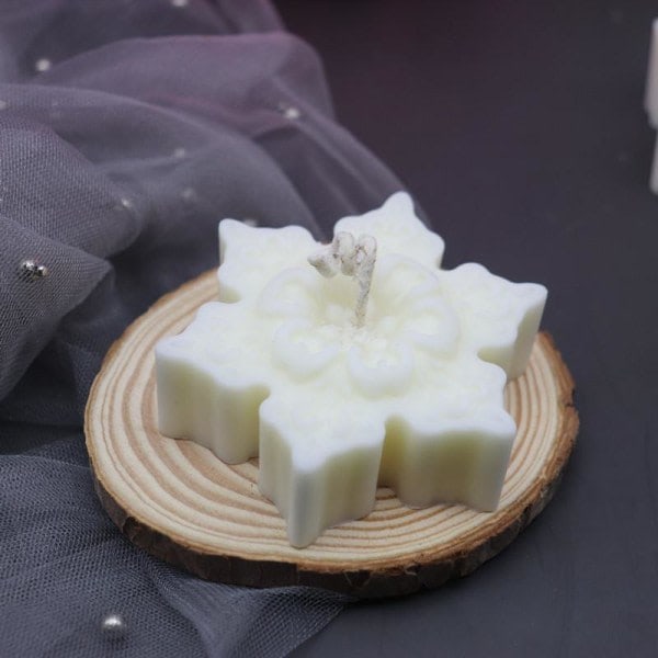 kynttilämuotti kynttilämuotit DIY silikonimuotti kynttiläkynttilä 3D lumihiutale