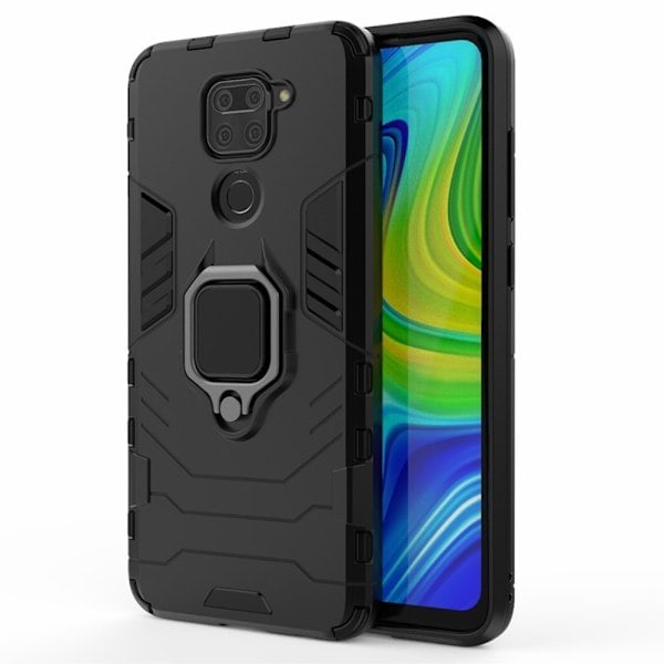 Xiaomi Redmi Note 9 - Hybrid Ring Cover - Sort Black Svart