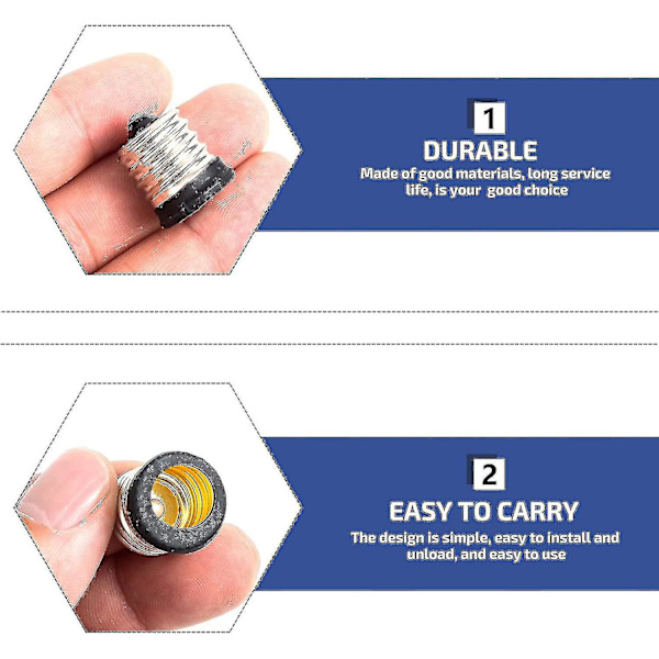 Led-sovitin - 8 kpl lamppuputken H -muuntimet polttimon kanta-adapteri polttimon H lisävaruste (e17 E14)