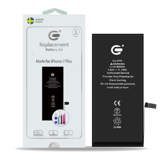 iPhone 7 Plus Batterisett svart black 70