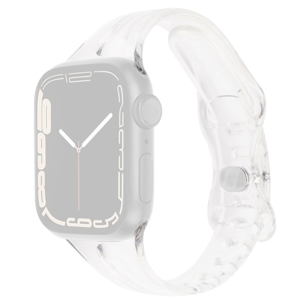 Apple Watch 42/44/45/49mm CrystalFlex TPU -ranneke, läpinäkyvä