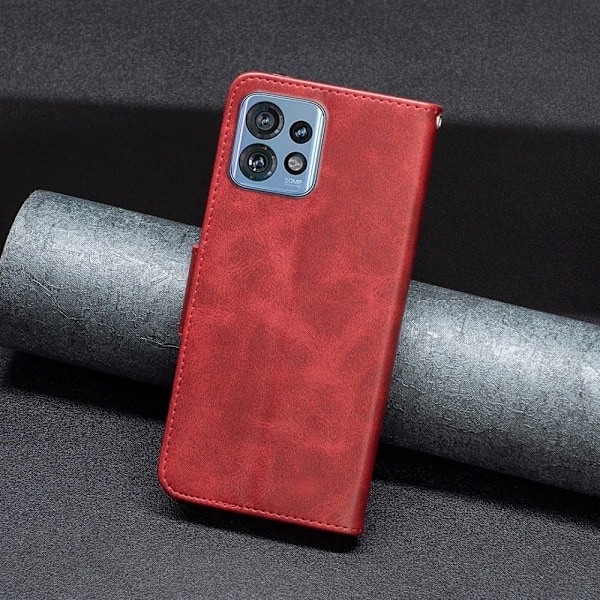 Motorola Edge 40 Pro 5G Skal Shark Solid Läder Röd