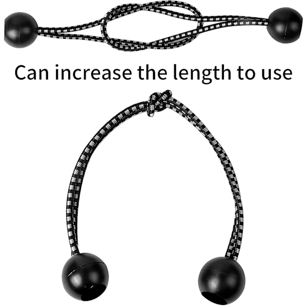 10 st Bungee-snören, kraftiga utomhustält elastiska rep regnfast presenning