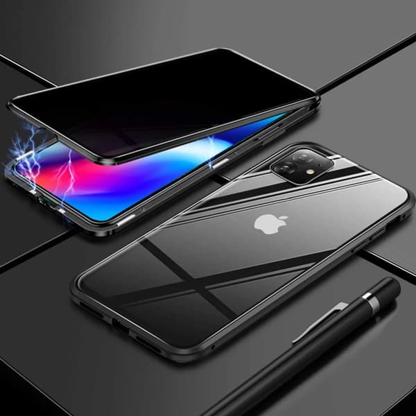 Privacy magnetisk etui til iPhone 12 | grøn
