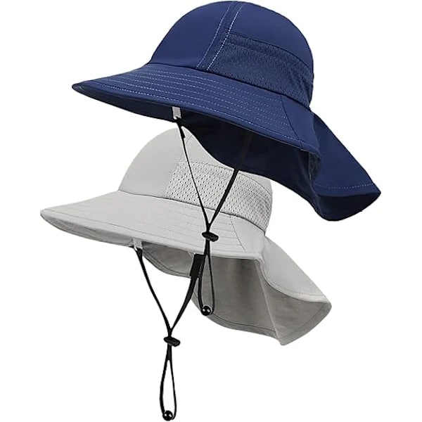 2-pack Solhattar för Småbarn, Justerbara Strandhattar[co]