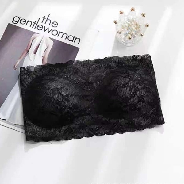 Emmanuelle Lace Bandeau, , svart Svart-storlek passar alla