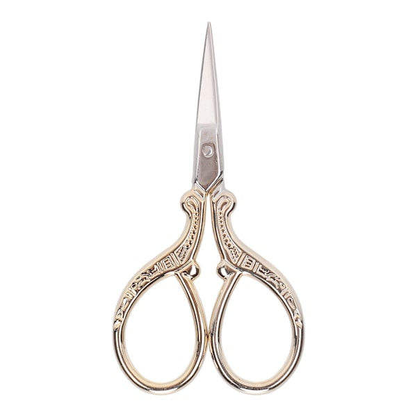 Stainless steel embroidery scissors, small hand-made sewing and craft scissors for paper cutting, art and craft projects (golden)