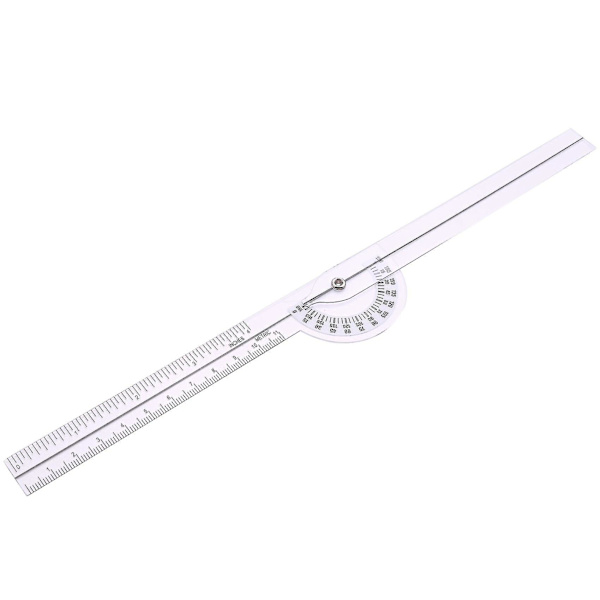 6 stk ryggradslinjal ryggradsfinger goniometer protraktorer multi-linjal vinkel 180/360 graders måling T