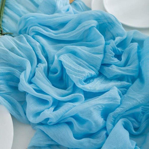 Azure Table Runner - for Wedding, Communion, Birthday, Party Blue Blue