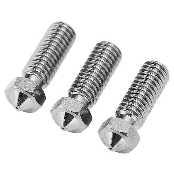 3 st härdat stål vulkanmunstycke hög temperatur 3d-utskrift extruder skrivhuvud 1,75 mm M60,4 mm