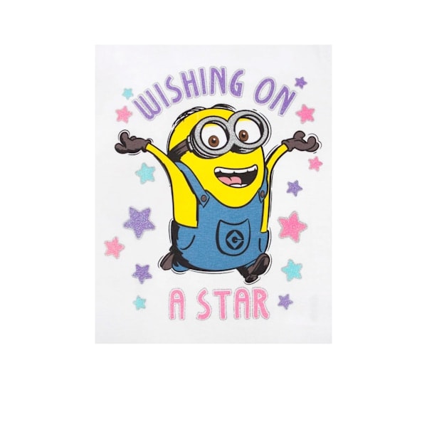 Despicable Me Jenter Ønsker På En Stjerne Kort Pyjamas Sett 6 År Hvit 6 År