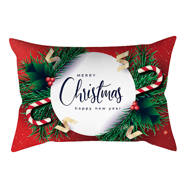 5 stk Merry Christmas Bokstav Putetrekk - Knute Putetrekk for Sofa 12\" x 20\" Tommer Julegave