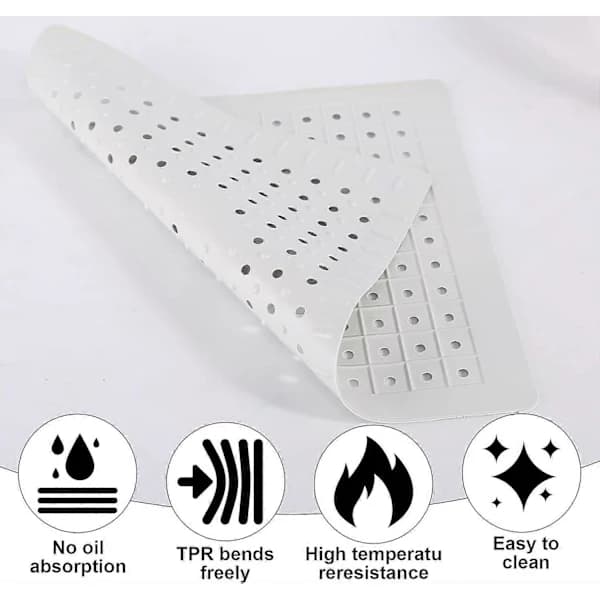 Paket Gummimattor för Diskbänk 31,5 cm x 26 cm Diskbänksmatta Stänkskydd Gris Claro[co]