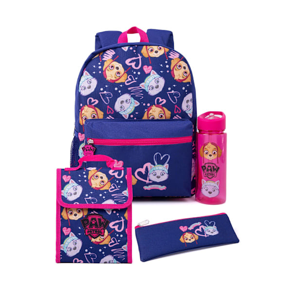 Paw Patrol Piger Skye & Everest Rygsæksæt (4-pak) En Størrelse Blå Blue One Size Silver