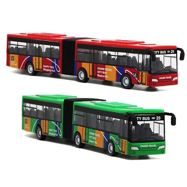 1:64 Legeringsbusmodel By Express Bus Dobbeltdækkerbusser, 100% Ny Grøn