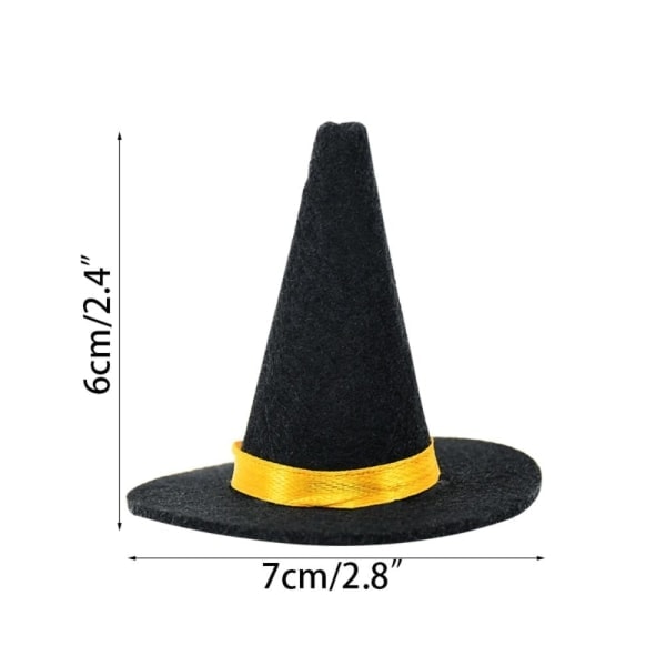 6 stk Mini Heksehatte Vinflaske Dekoration Hat 6 stk