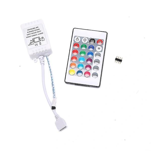 Led RGB-kontroller 24-tasters IR-fjernkontroll DC12v Dimmerkontrollboks for LED-stripe