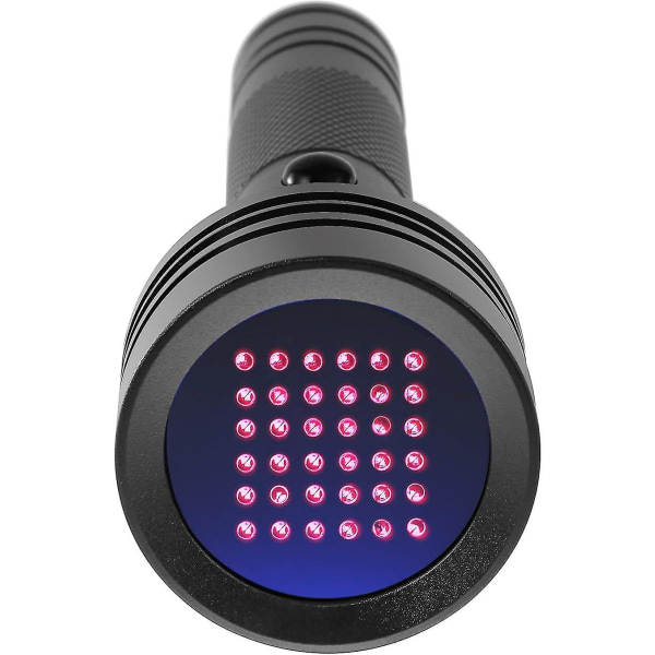 LED UV Black Light Ficklampa, 36 LEDs Matrix 365nm Ultraviolett Blacklight Inklusive Uppladdningsbar 18 Present till män/kvinnor SWHY