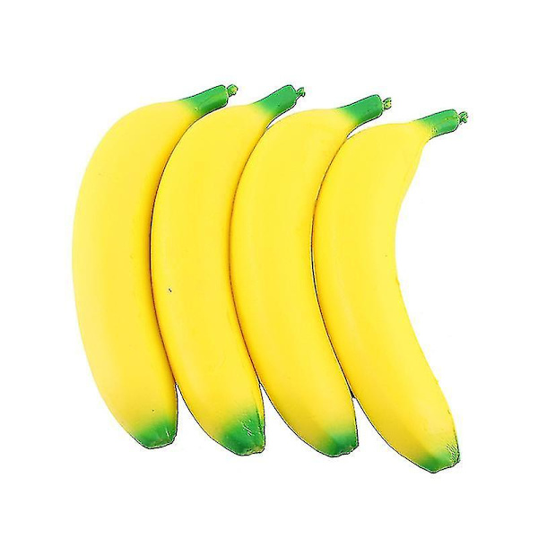 1 stk. sød banan squishy super slow rising jumbo simulation frugt telefonremme blød