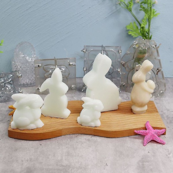 3d Easter Bunny Candle Mold Aromatherapy Candle Making Kit Wedding Home Decor