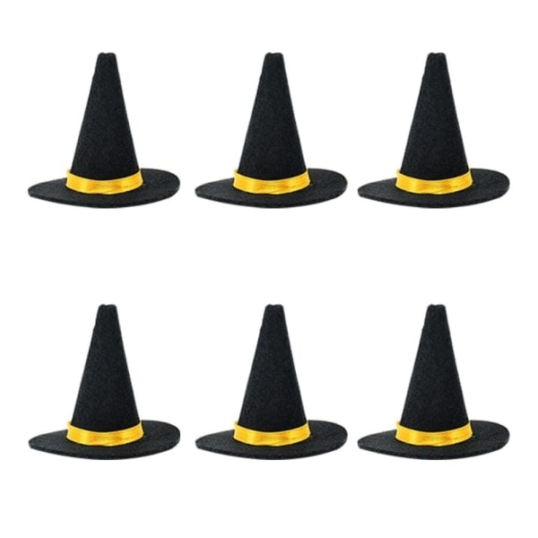6 stk Mini Heksehatte Vinflaske Dekoration Hat 6 stk