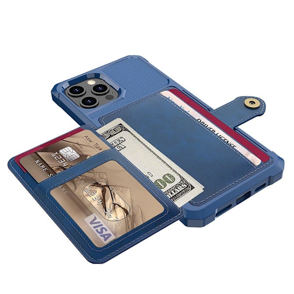 iPhone 12 Pro Max - Stylish Case with Card Holder Brun