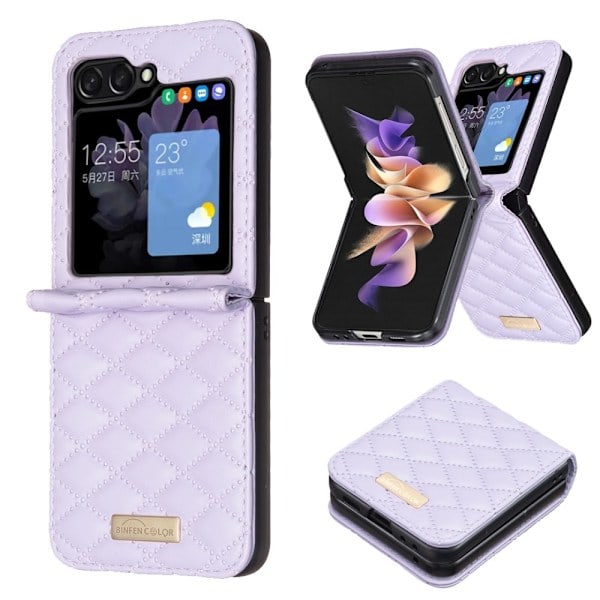 Galaxy Z Flip 6 Skal Diamantstruktur Lila