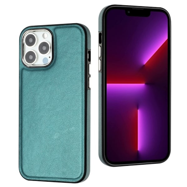 iPhone 15 Pro Deksel Lærbelagt Grønn