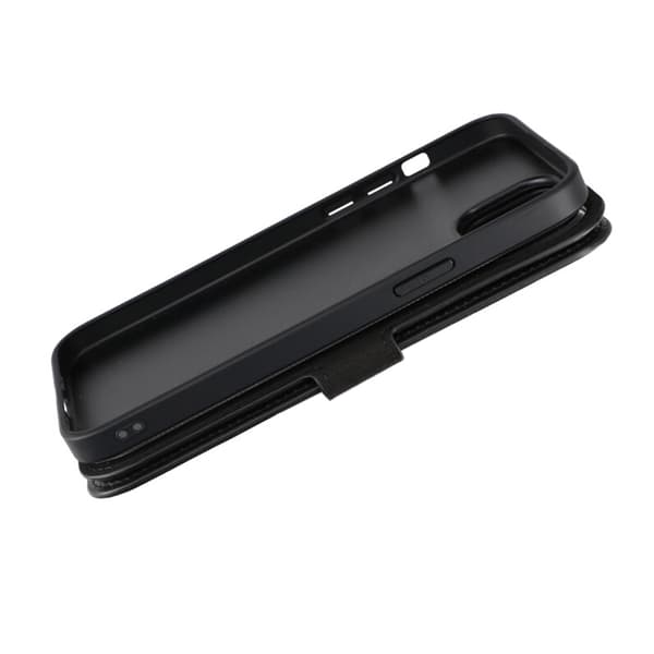 iPhone 15 Plus Wallet Case Magnet Rvelon - Black Svart black