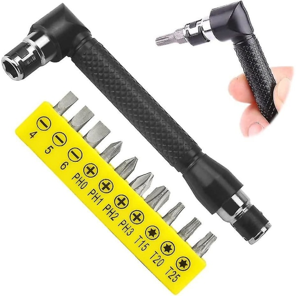 Skruetrækker forlængerhåndtag L-formet 1/4\" Hexnøgle Hexnøgle Driver L-formet Dobbeltkop