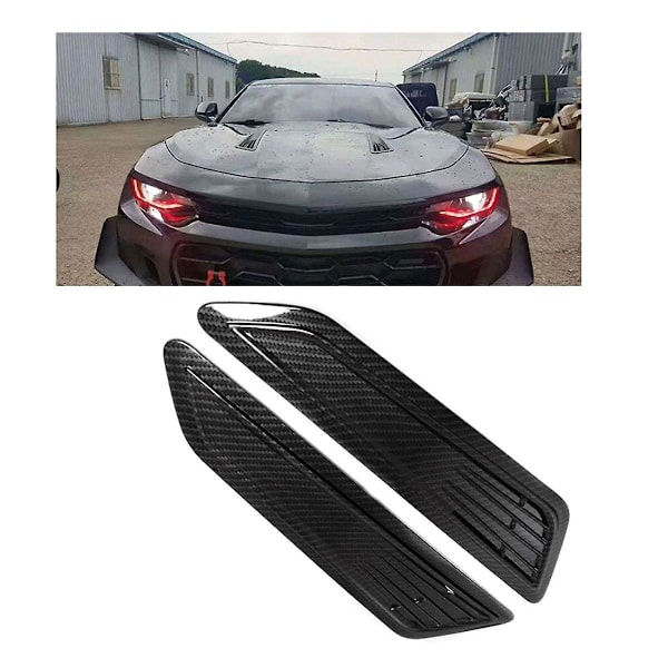 2 kpl Auton koristeelliset etuhuuvan tuuletusaukon kannet Etu konepelti Huppu Ilma Auton tuuletusaukko Scoop Kansi Tarra Auto A