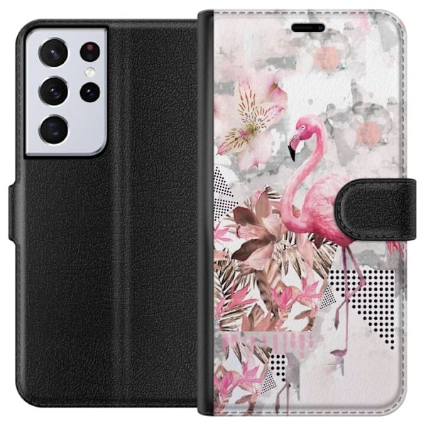 Samsung Galaxy S21 Ultra 5G Plånboksfodral Flamingo