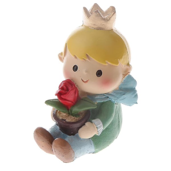 Ornament Statue Stående Figur Resin Prins Rose Den Lille Prinsen 1 2