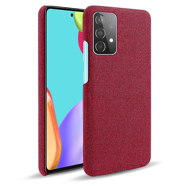 Samsung Galaxy A52 / A52s - KSQ Kangaspäällysteinen Tekstuurikuori - Punainen Red Punainen