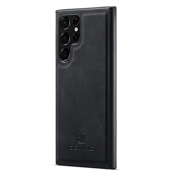 DG.MING Samsung Galaxy S23 Ultra Cover Læderbelagt Sort