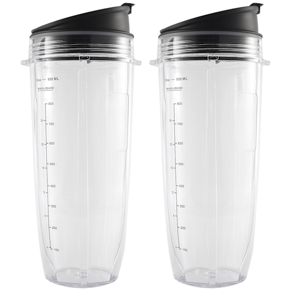 32-ounce kop med forseglet låg Ninja og tilbehør til Auto-iq 1000w og dobbelt blender