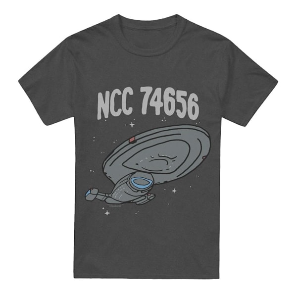 Star Trek Unisex Voksen The Intrepid Class T-Shirt 3XL Charcoal Charcoal 3XL