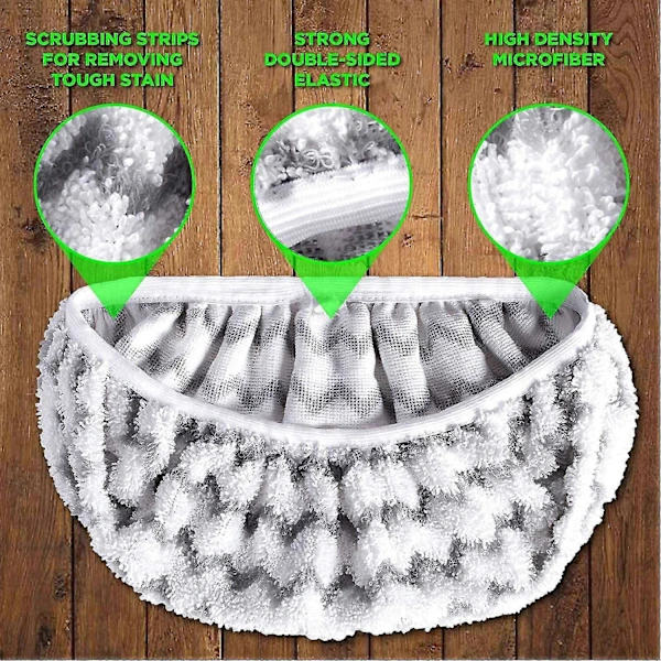 2-pak Mikrofiber Genanvendelige Moppepuder Kompatible Med Sweeper Mopper Vaskbare Moppepuder Til Våd og Tør Anvendelse[CO]