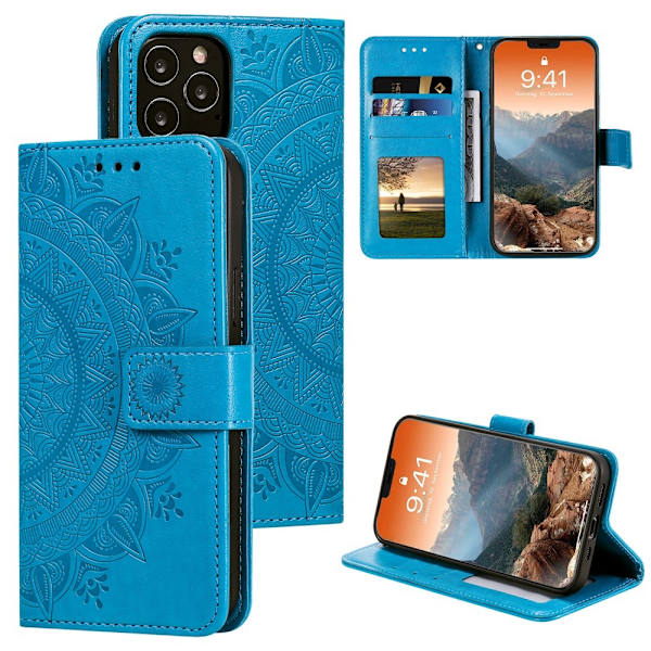 iPhone 12 / 12 Pro - Mandala-deksel - Blå Blue Blå