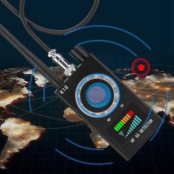 Antispiondetektor, multifunktionell trådlös GPS-signaldetektor Antiavlyssning för positioneringsutrustning Signalskärmning, RF-signaldetektor