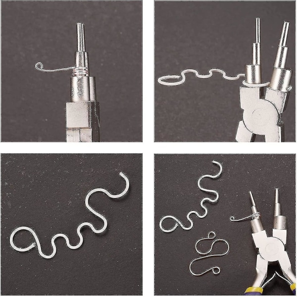 6 i 1 Bail Making Tang 6 Tommer Kulstofstål Wire Forming Bail Smykke Tang Til Smykkefremstilling, 3mm Til 10mm  (dp)