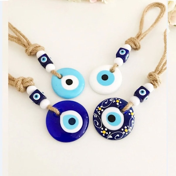 MYSTIC JEWELS - Onda ögat för hem, bilar - Lyckoamulett - Lyckoornament (Blå)