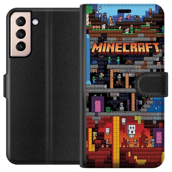 Samsung Galaxy S21 Plånboksfodral Minecraft