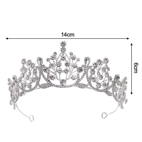 Prinsessa Kristalltiara Strass Hårband SVART[co]