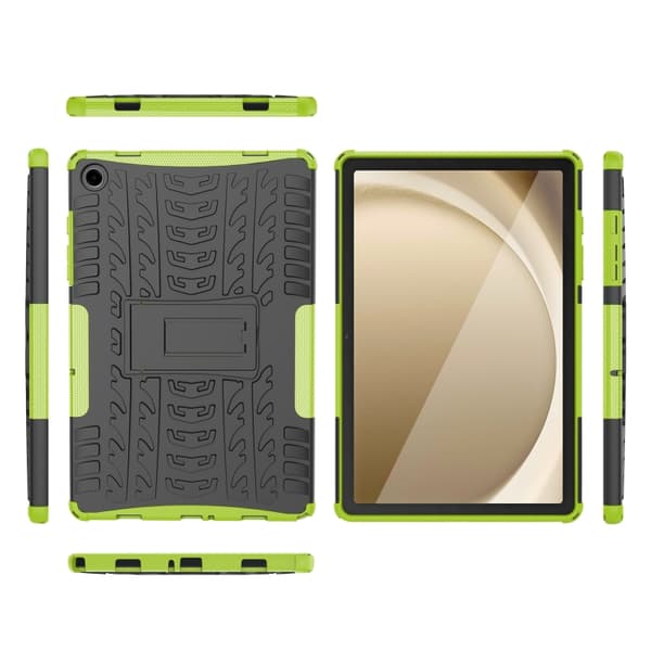 Samsung Galaxy Tab A9+ / A11+ TPU + PC-deksel med stativ Grön