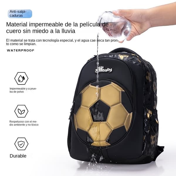 Football Backpack for Students in Grades 1-3, Large Capacity, Waterproof and Lightweight Backpack for Boys A