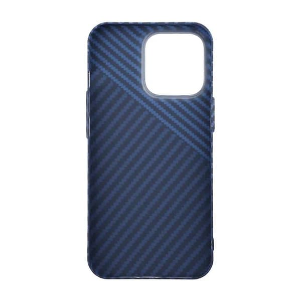 iPhone 15 Pro Max Mobilcover i Kulfiber - Blå/Grå multifärg gray