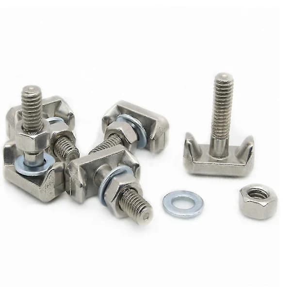 2-pak Batteripol T-bolt Batterikabelstrammer M6 Bolt Erstatning[co]