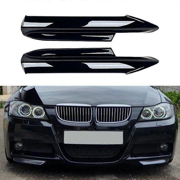 Til 3-serie E90 E91 320i 330i 2005-2008 Frontkofanger Læbe Vinkel Diffuser Splitter Spoiler Beskyttelse[CO]